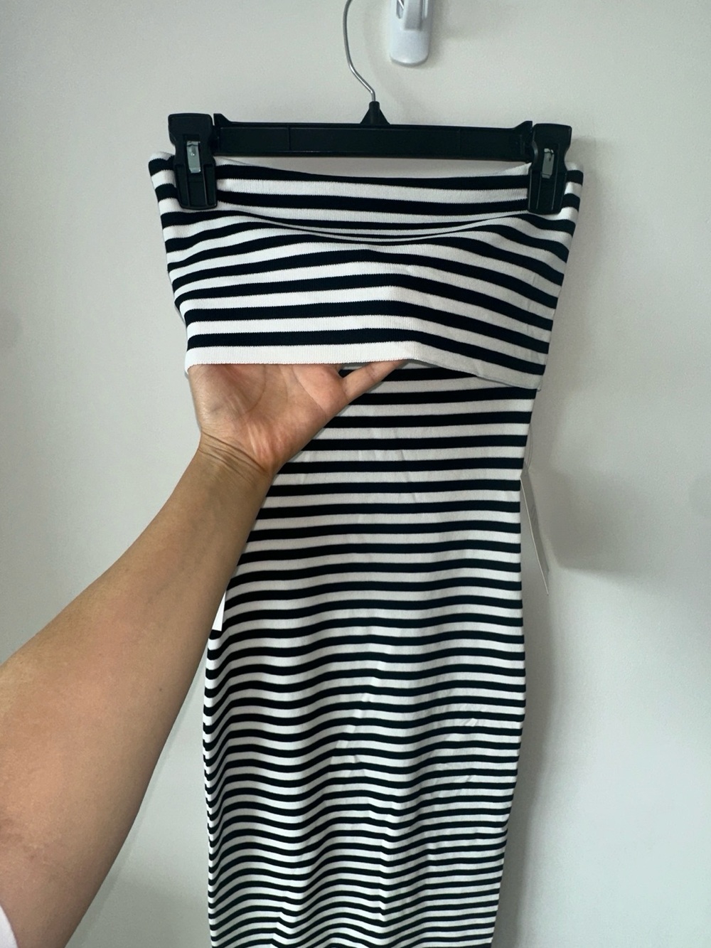 Double Zero Black & White Striped Midi Tube Dress - Picture 7 of 8